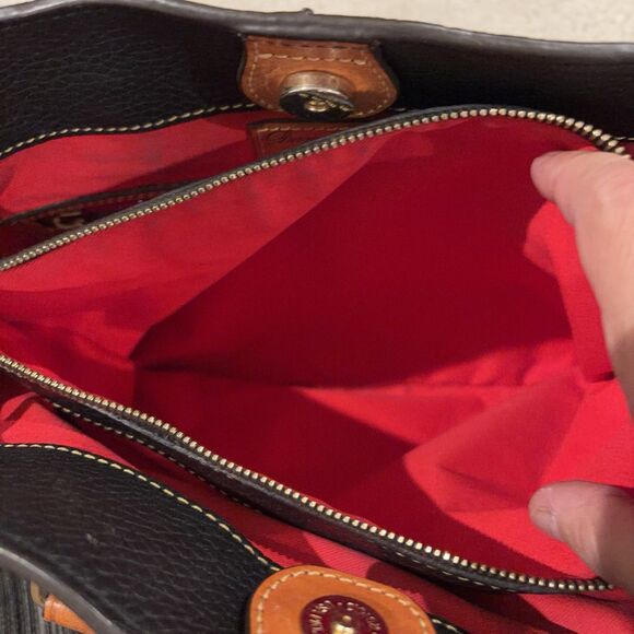 Dooney & Bourke Chelsea Shopper Black Pebbled Leather Large Tote Handbag Purse - Picture 10 of 13